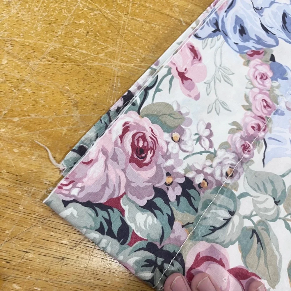 Vtg Ralph Lauren South Hampton Floral Cotton Standard Pillowcase Pair Set of 2